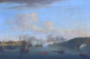 Blick auf die Belagerung von Havanna II von Dominic Serres Seeschlachten Ölgemälde